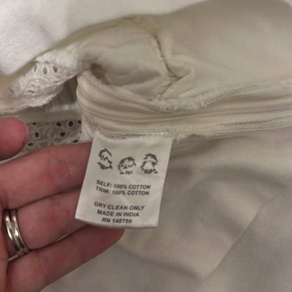 SEA New York Cream Rita Jersey Long Sleeve Smocked Top Sweatshirt large - Picture 6 of 9